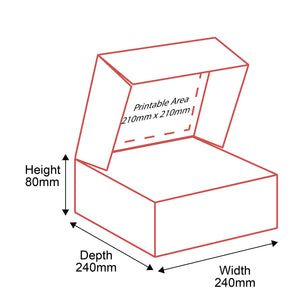 Small Parcel Boxes - 240x240x80mm - Inside Dimensions