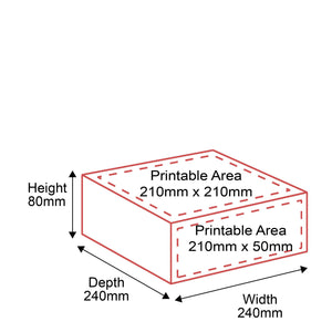 Small Parcel Boxes - 240x240x80mm - Outside Dimensions