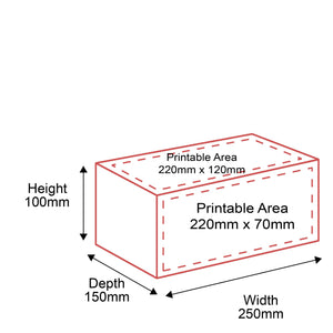 Small Parcel Boxes - 250x150x100mm - Outside Dimensions