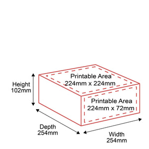 Small Parcel Boxes - 254x254x102mm - Outside Dimensions