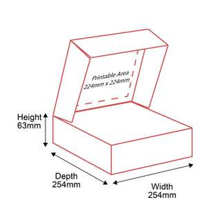 Small Parcel Boxes - 254x254x63mm - Inside Dimensions