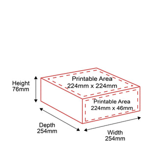 Small Parcel Boxes - 254x254x76mm - Outside Dimensions