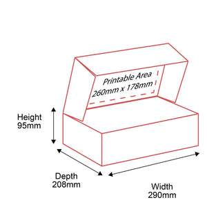 Small Parcel Boxes - 290x208x95mm - Inside Dimensions