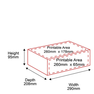 Small Parcel Boxes - 290x208x95mm - Outside Dimensions