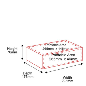 Small Parcel Boxes - 295x176x76mm - Outside Dimensions