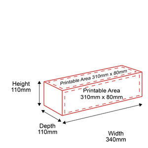 Small Parcel Boxes - 340x110x110mm - Outside Dimensions