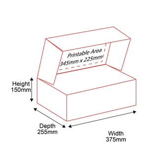 Small Parcel Boxes - 375x255x150mm - Inside Dimensions