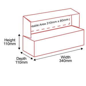 Packaging Kit Box - 340x110x110mm - Inside Dimensions