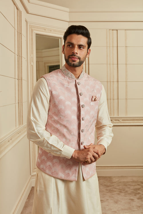 Buy Men Textured Grey Party Nehru Jacket Online - 663672 | Allen Solly