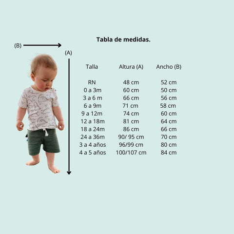 Tabla de medidas para ropa bebes y niños. – Incahugs Tienda de ropa infantil en la web.