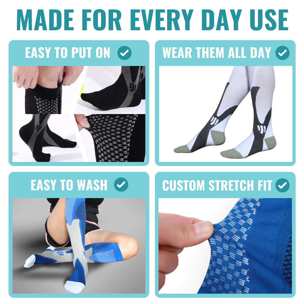 Zurafit™ Circulation Boosting Compression Socks – Zurafit™ Heated Leg ...