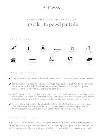 Guide d'installation du papier peint en espagnol