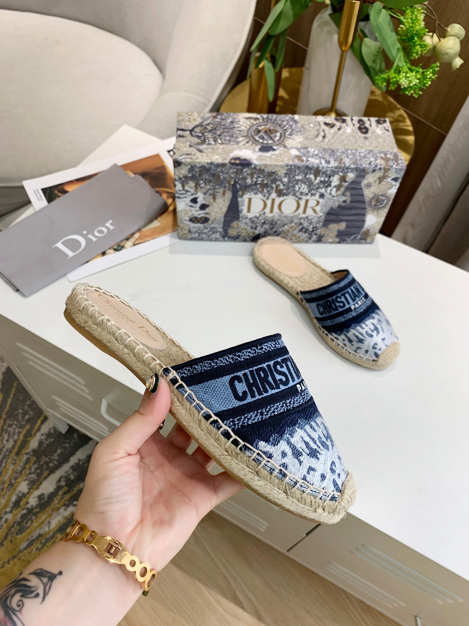 Christian Dior Women Fashion Hemp Shoes 82