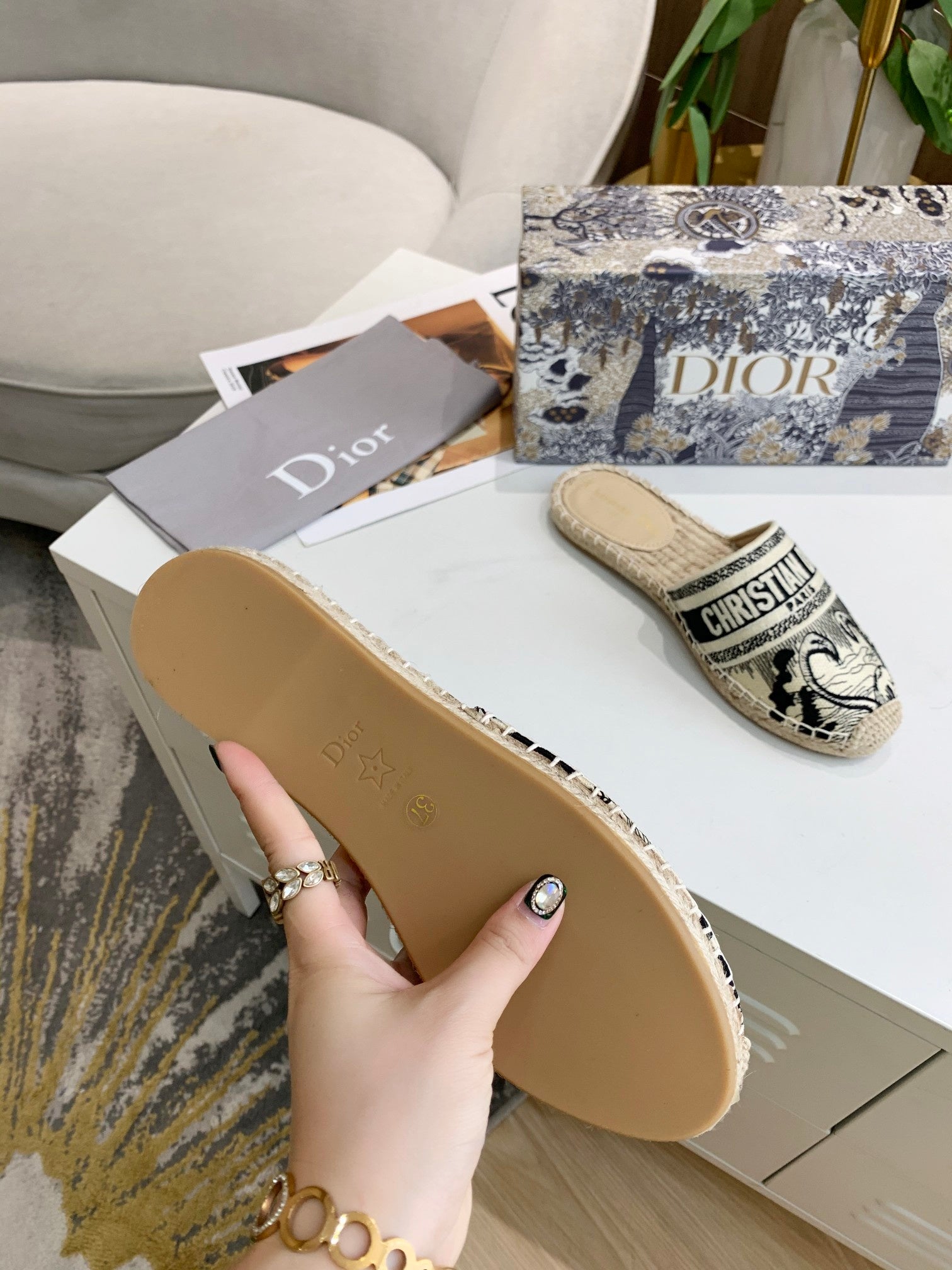 Christian Dior Women Fashion Hemp Shoes 79