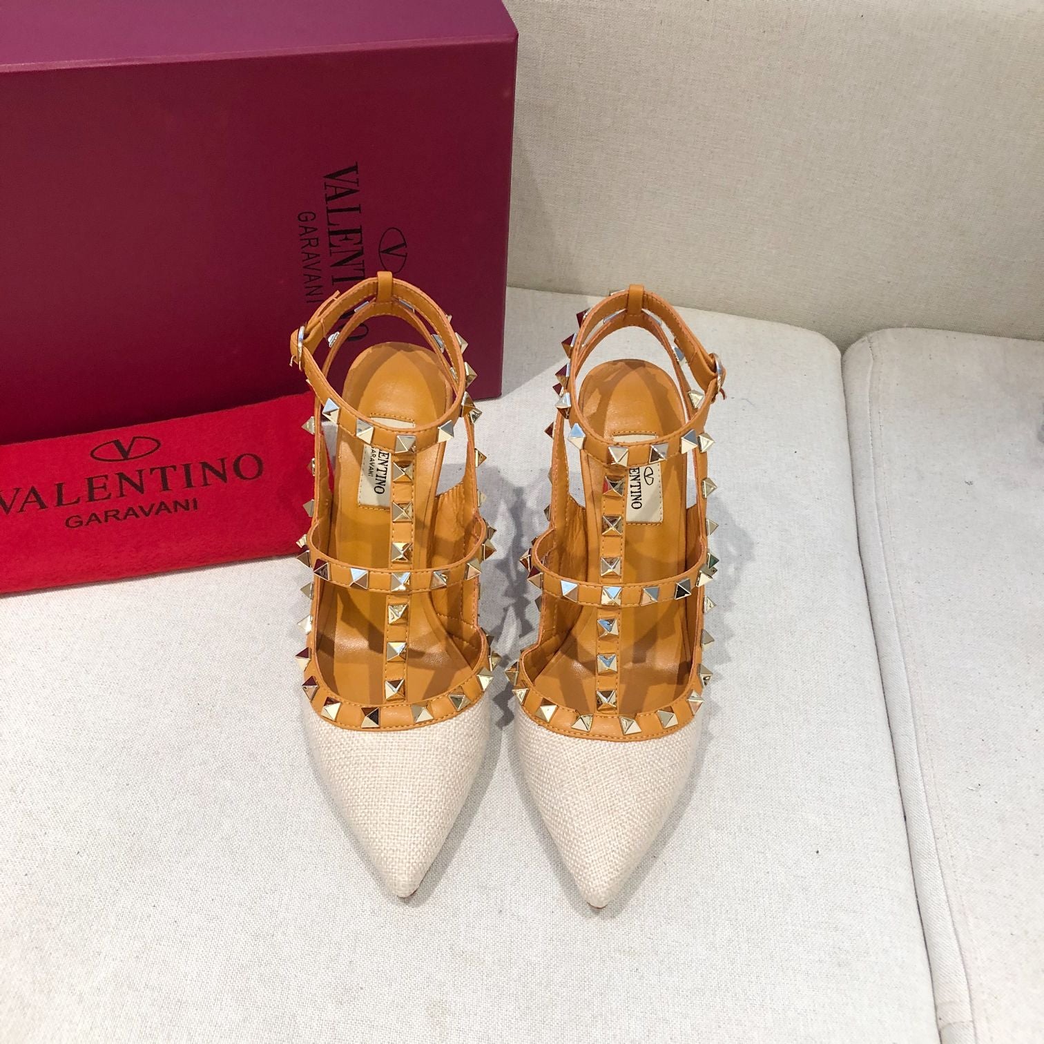 Valentino Fashion Leather Women Heel 9.5cm Shoes 05