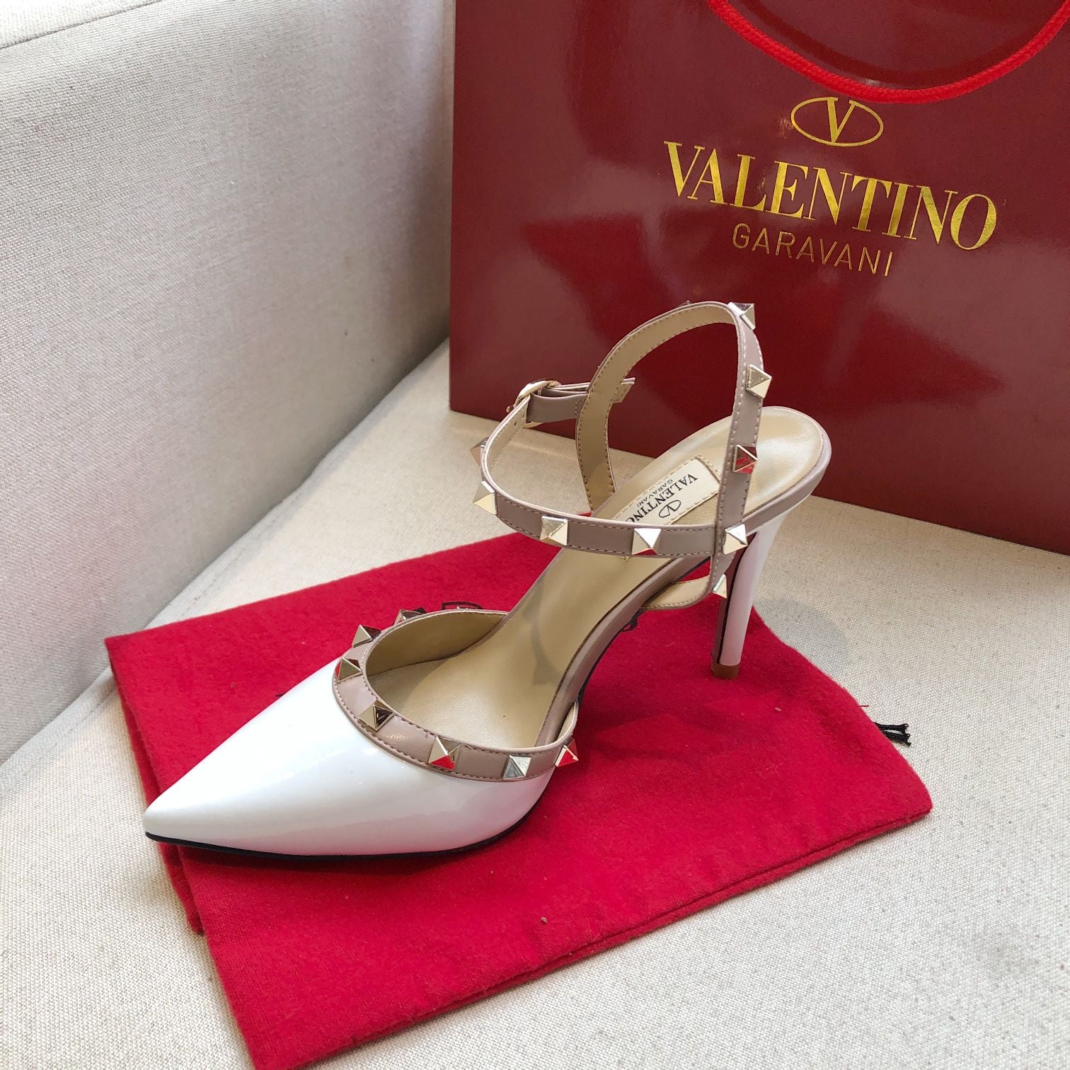 Valentino Fashion Leather Women High Heels 6.5cm/9.5cm Shoes 04