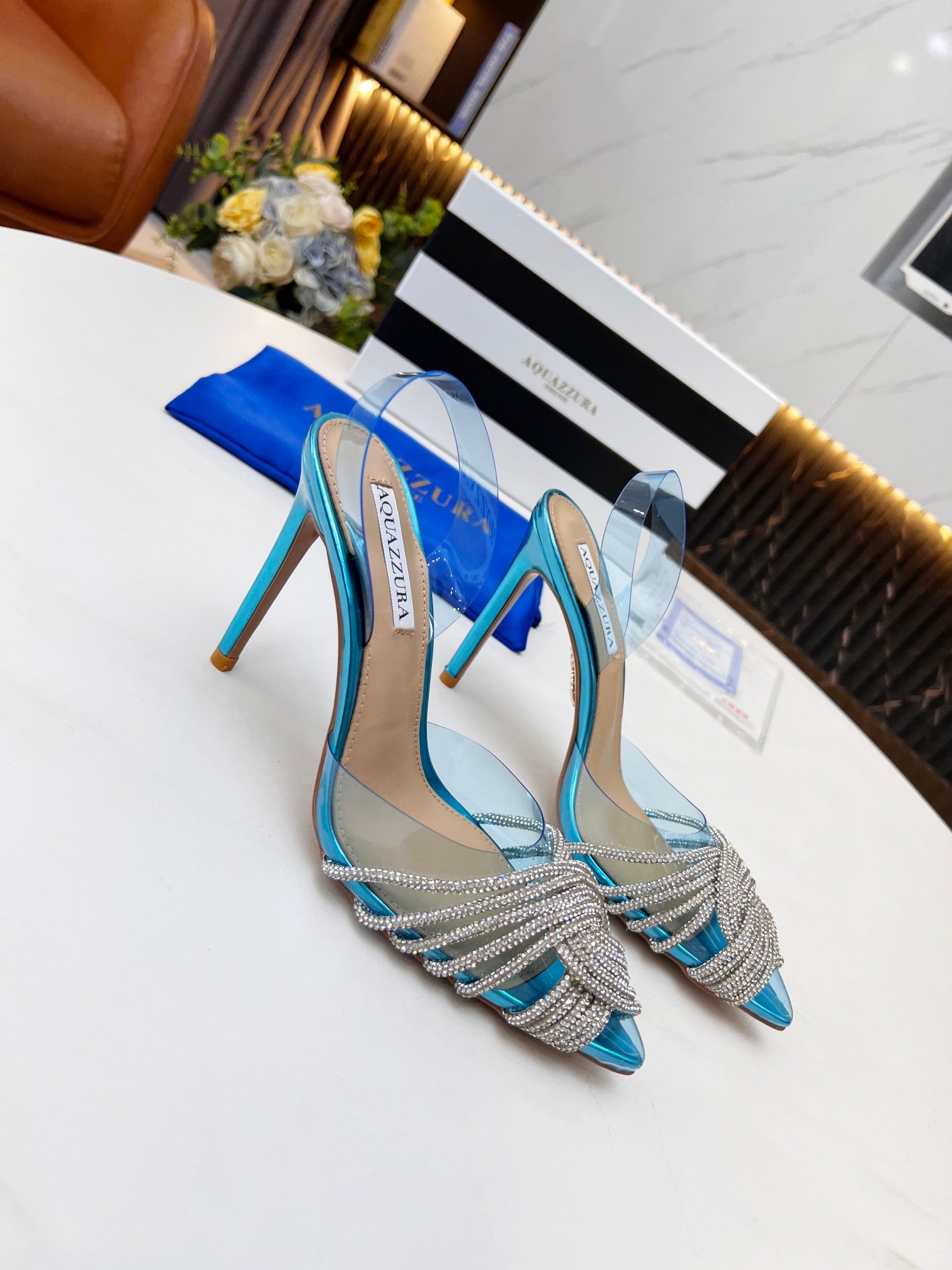 Aquazzura Fashion Women Casual Sandals Shoes High Heel 10cm 10