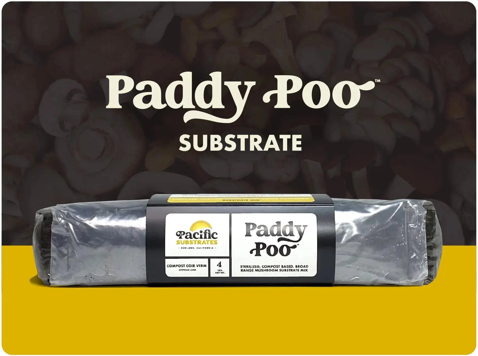 Pacific Substrates | Paddy Poo™ Mushroom Substrate (Coco, Compost, Castings, Vermiculite) - Sterilized 3 L