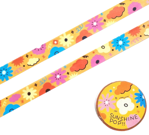 Sunshine Pop Floral Washi Tape by A Little Idiot, $6.50