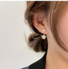 Temperament Versatile Simple Hollow Diamond Ball Earrings Fashion Jewelry Gold Wire Mesh Earrings