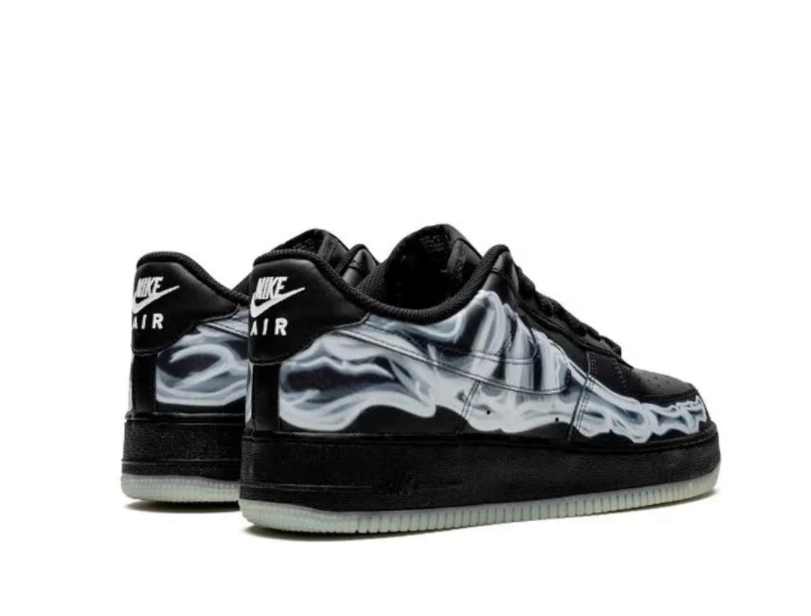 air force 1 low skeleton black