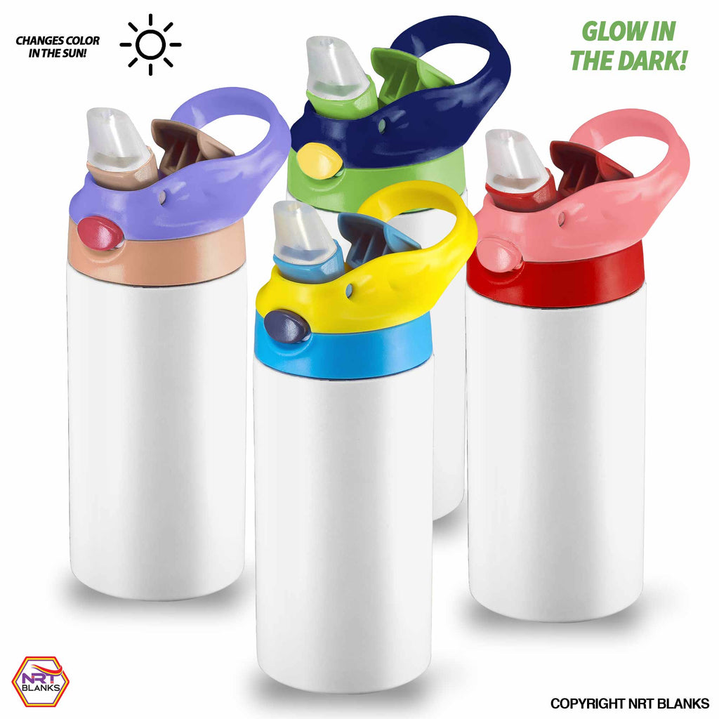 12 oz Sublimation Kids Flip Top Water Bottle – Covered N Blanks