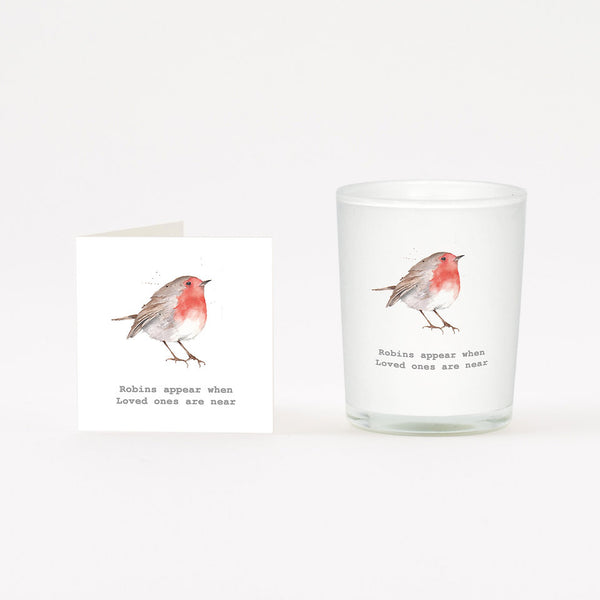 Robins Boxed Candle & Card