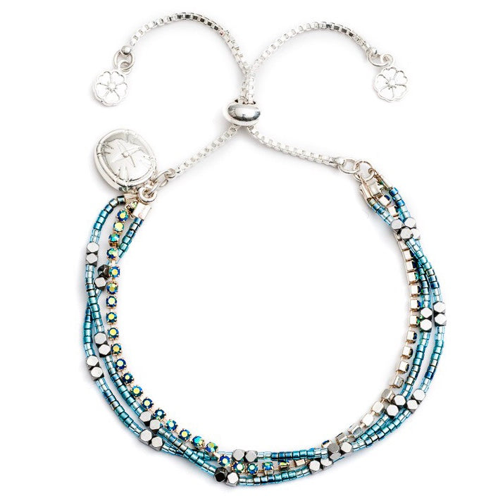 Azuni | Blue & Silver Pueblo Bracelet | Indigo Blue Trading