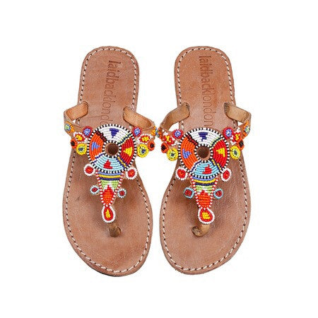 Laidback London | Simba Mid Brown Flat Sandals | Indigo Blue Trading