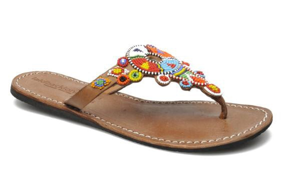 Laidback London | Simba Mid Brown Flat Sandals | Indigo Blue Trading