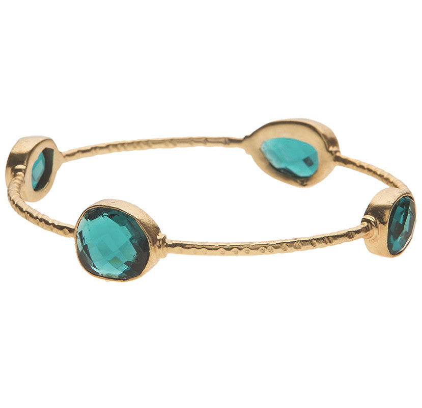 Chunky Smoky Topaz Stone Bangle - Indigo Blue Trading