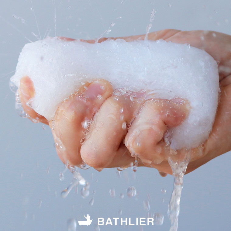 日本製 洗顔スポンジ「BATHLIER」つやの玉 こんにゃくスポンジ