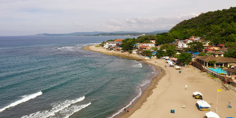 A bird's eye view of a beach in La Union