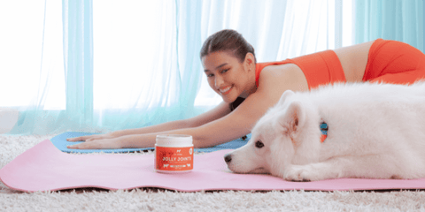 Liza "Hope" Soberano doing Yoga with her dog Yuna