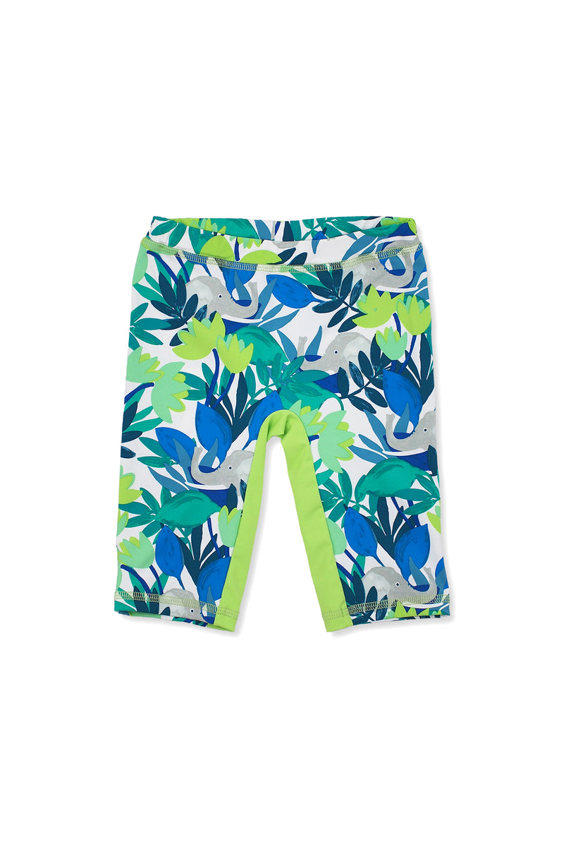 Forest Elephants Capri Swim Leggings, lime – Floatimini