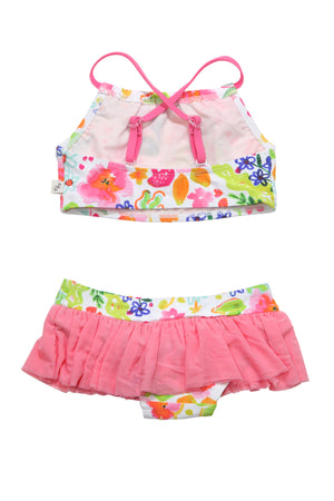 Flower Garden Crop Bikini Set, pink – Floatimini