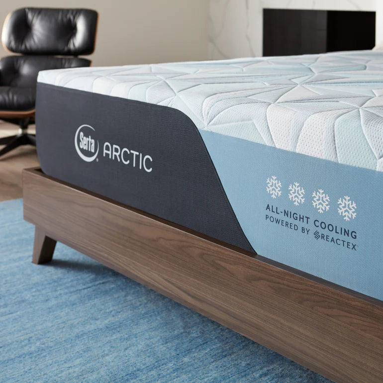 Serta arctic corner of bed on wood frame