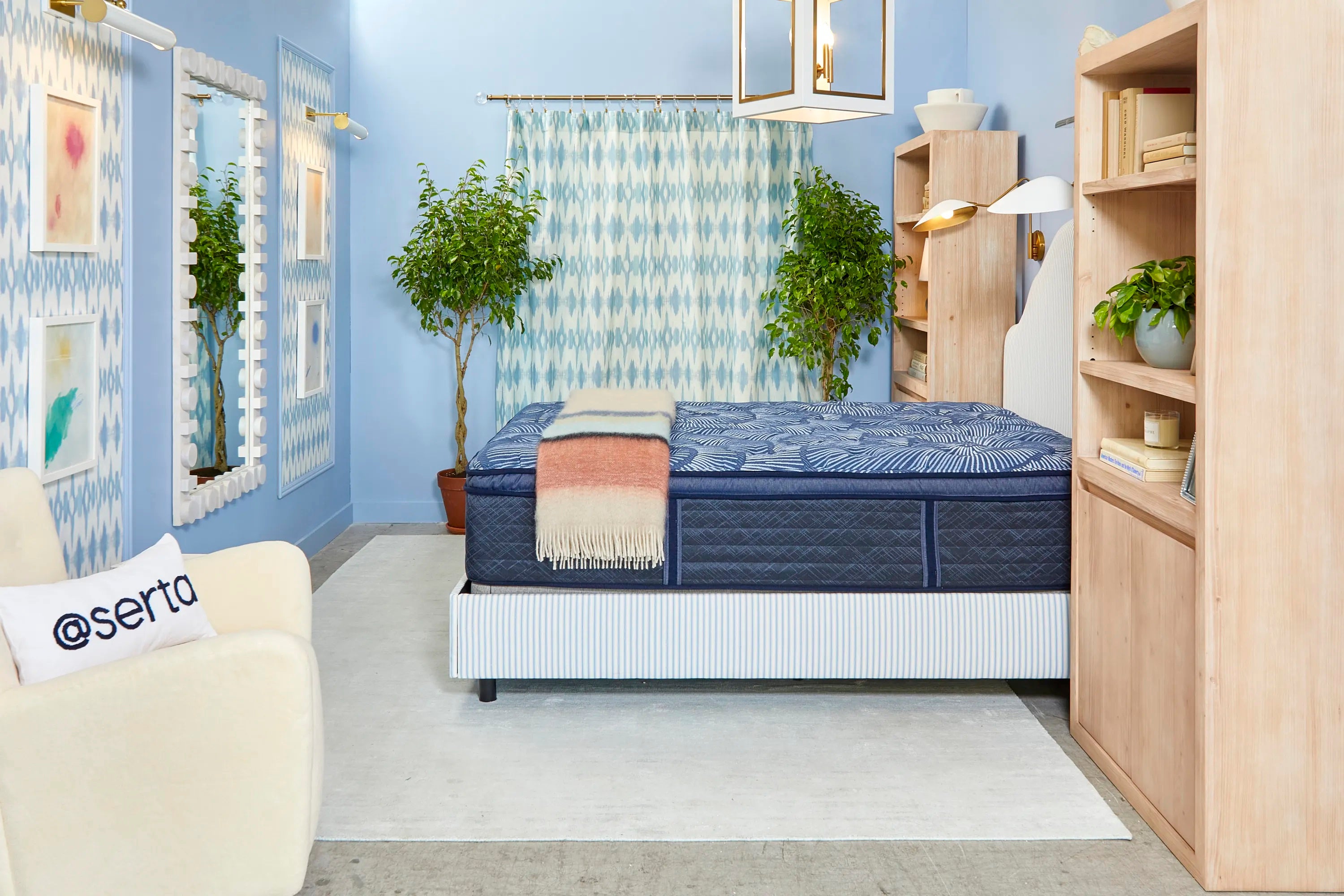 Apartment Therapy room design in the Small/Cool NYC event featuring the Serta Perfect Sleeper Mattress undressed