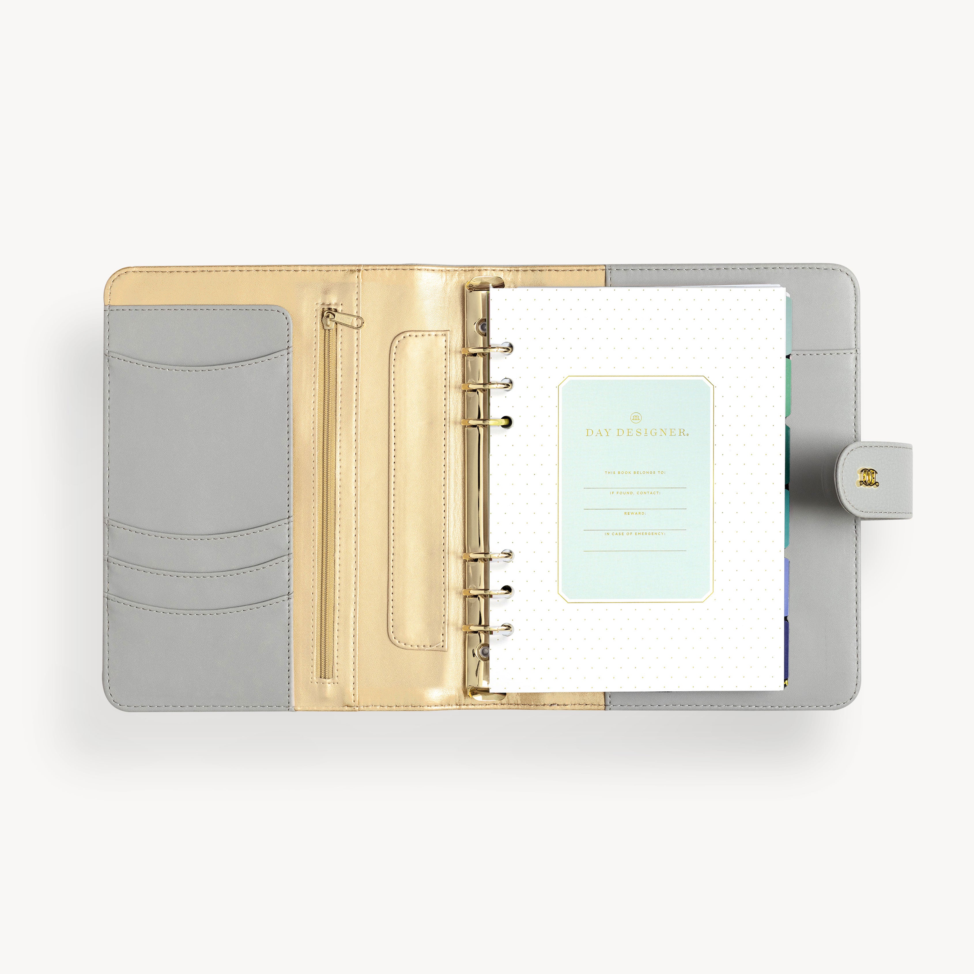 A5 Leather Binder: Dove Gray | Day Designer