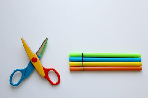 scissors and pencil