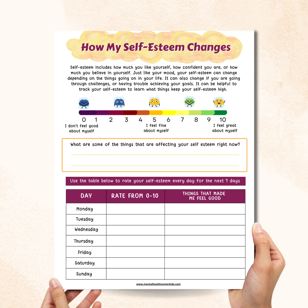 Self-Esteem Journal – Mental Health Center Kids