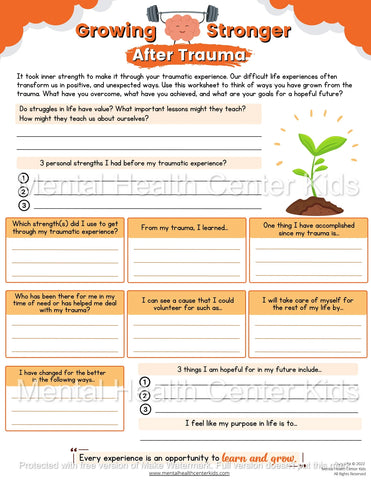 Post-Traumatic Growth Worksheet