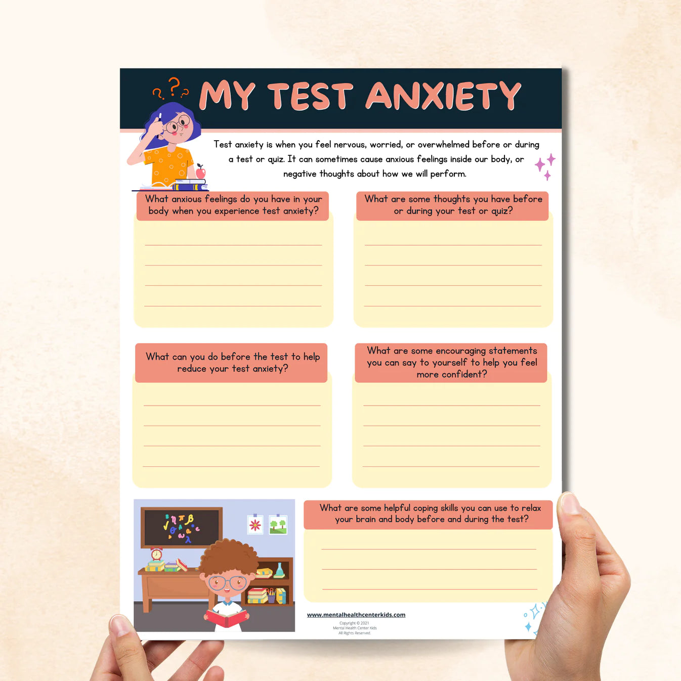 Test Anxiety Activity Worksheet