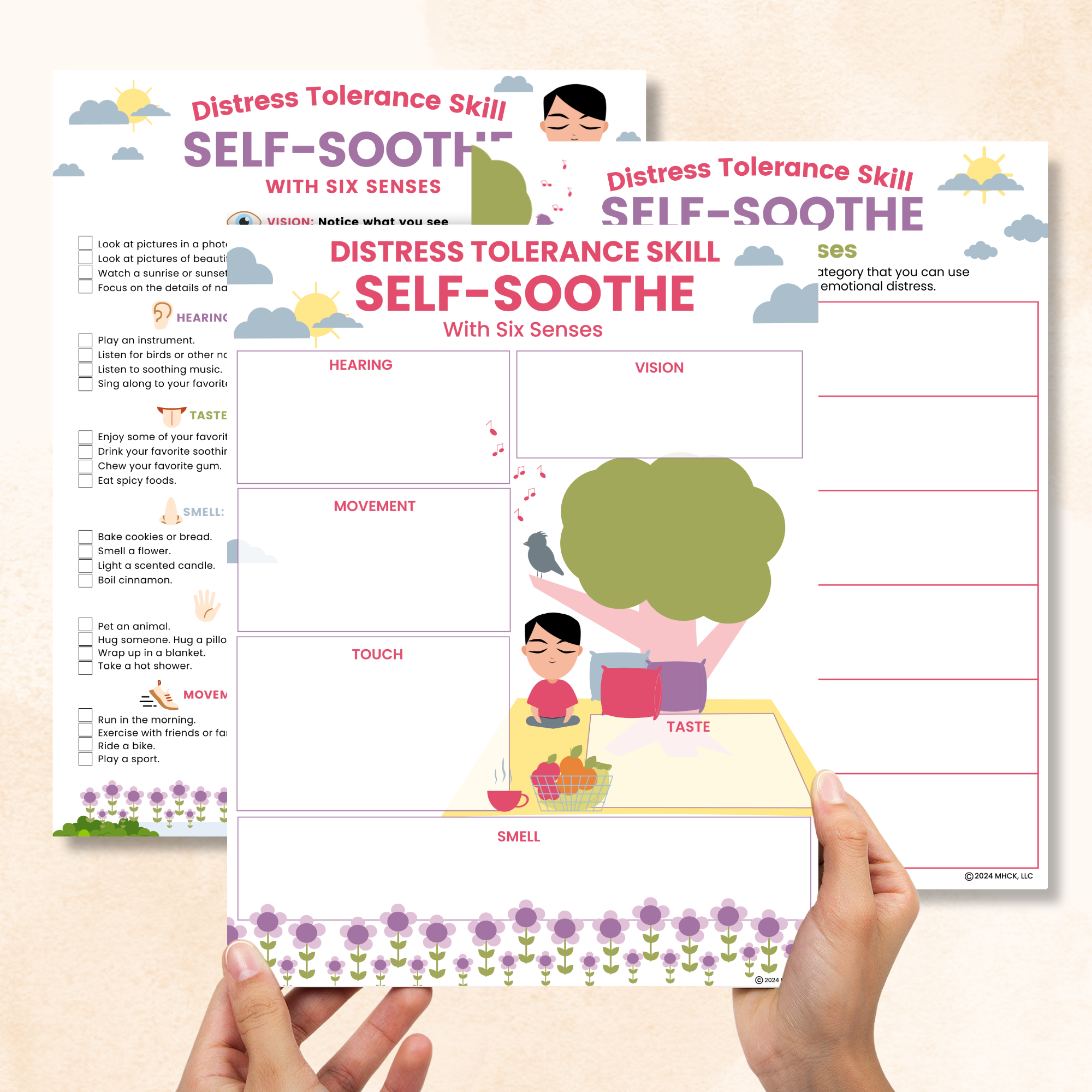 self soothe dbt worksheets