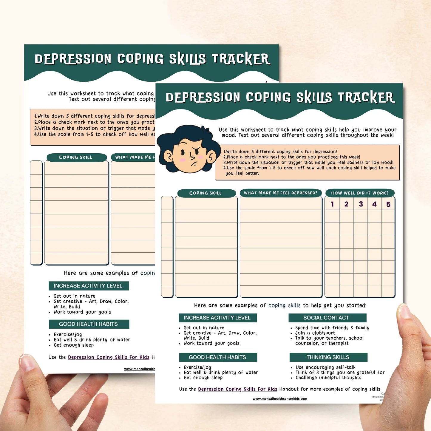 depression coping skills tracker