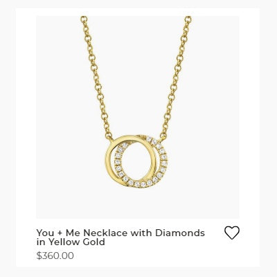 For Live Assistance Call You + Me Necklace with Diamonds in Yellow Gold