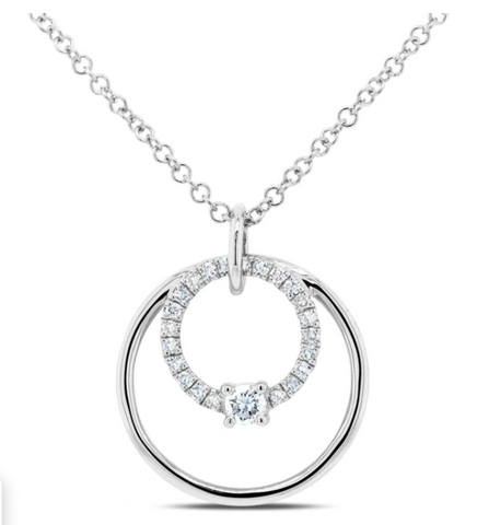 diamond necklace in white gold