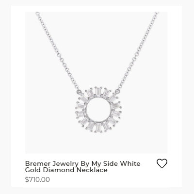 Bremer Jewelry By My Side White Gold Diamond Necklace