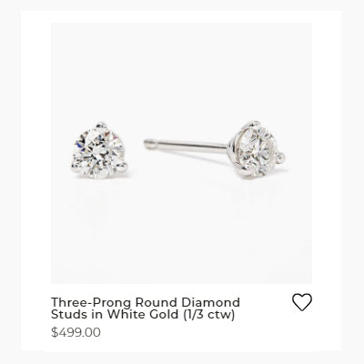 Bremer-Jewelry-2020-Valentines-Day-Gift-Guide-three-prong-round-diamond-studs-in-white-gold-1-3ctw