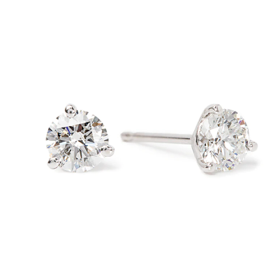 solitaire stud earrings